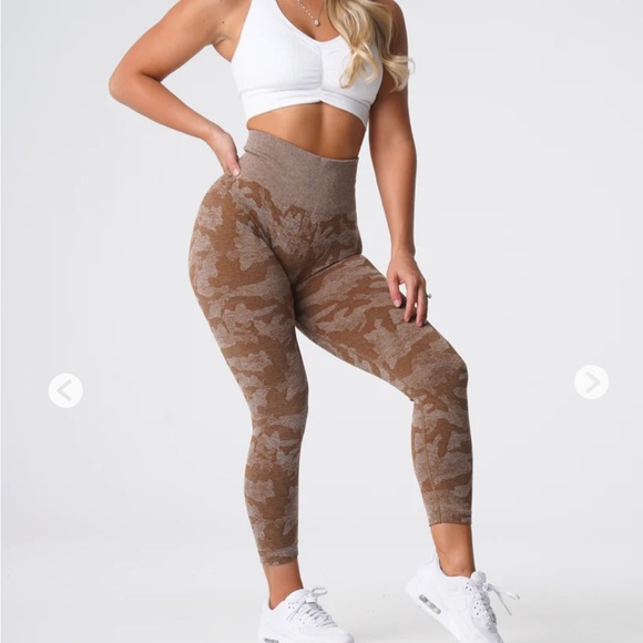 NVGTN Pants - NVGTN Mocha Camo Seamless Legging Small